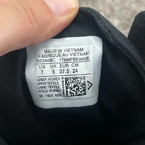 Women’s Converse Chuck Taylor All Star® GR82 Lace-Up Boot Black/Black/Gum Sz 7 - Picture 7 of 8